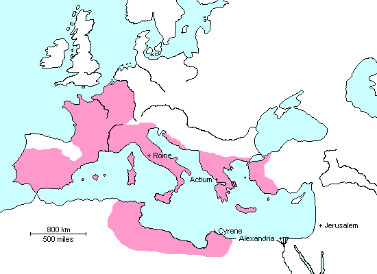 map of Rome at the time of Caesar