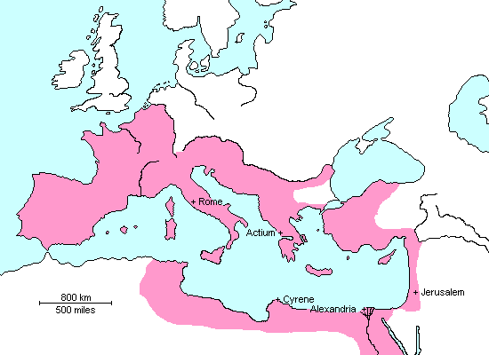 map of Rome at the time of Augustus
