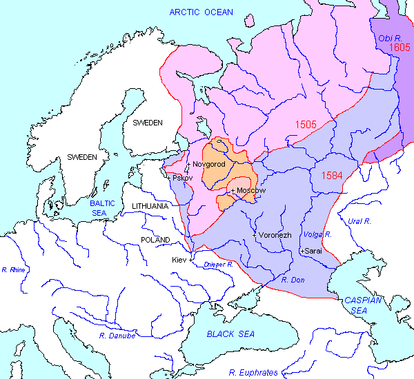 map of Russia 1605