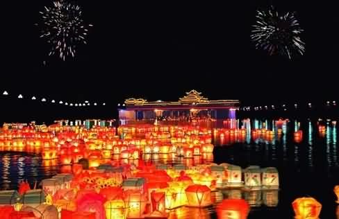 festival lantern water chinese religions living celebrated 15th 10th spirit month