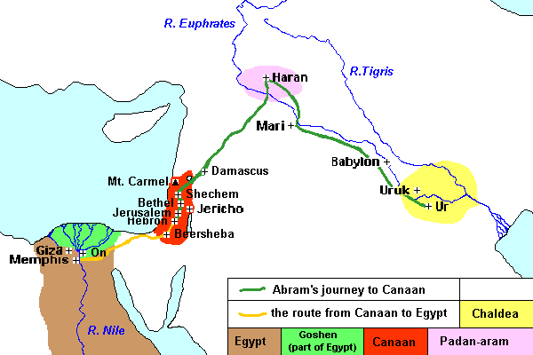 map of abraham journey to shechem        <h3 class=