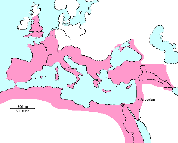 map of Rome at the time of Trajan